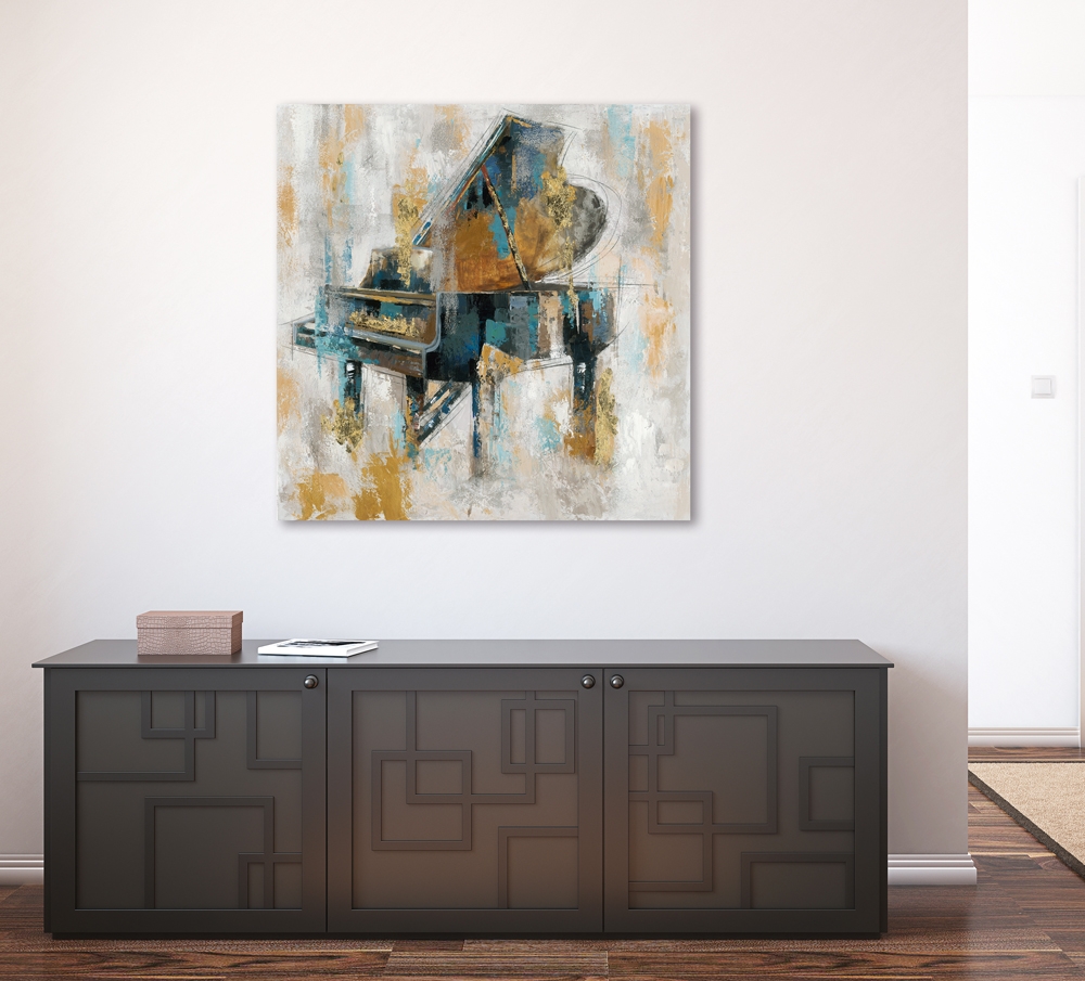 schilderij piano 100x100
