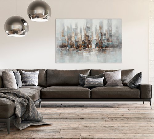 schilderij moderne skyline 80x120