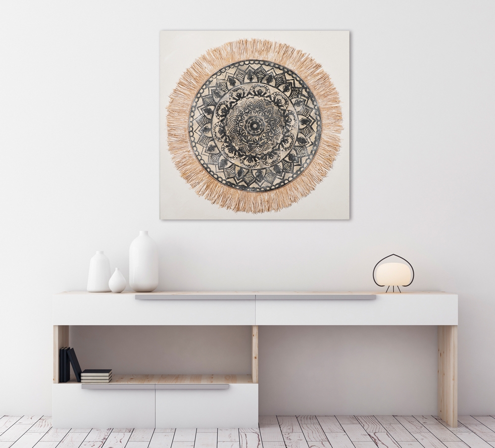 Schilderij nature mandala 100x100