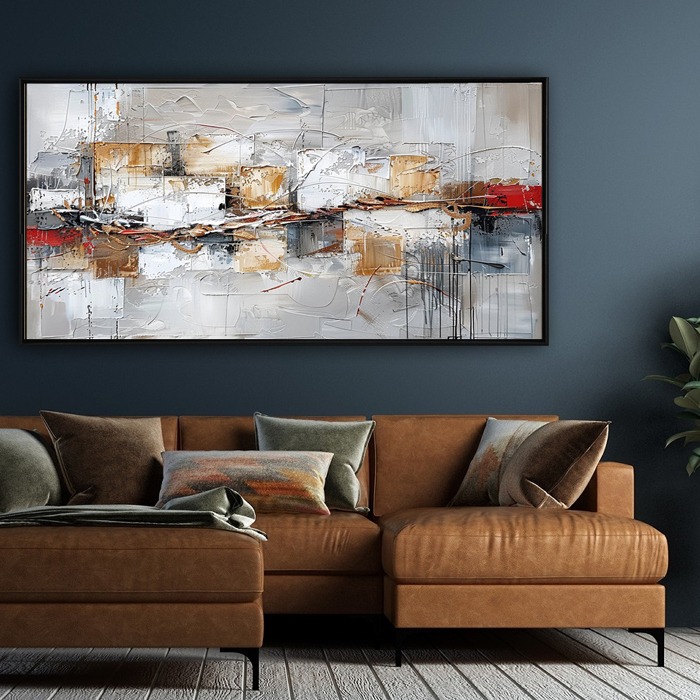Schilderij abstract modern 100x200