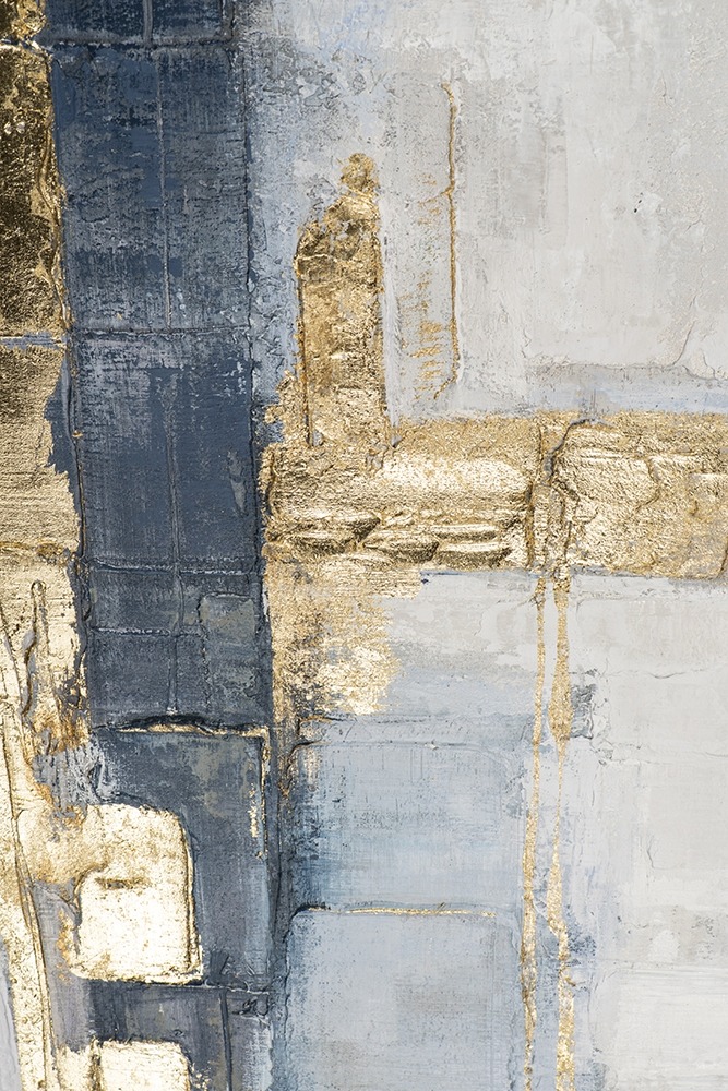 Schilderij abstract met lijst 70x140