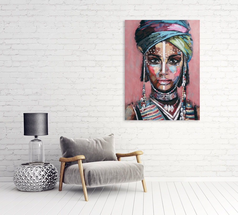 Schilderij vrouw 90x120