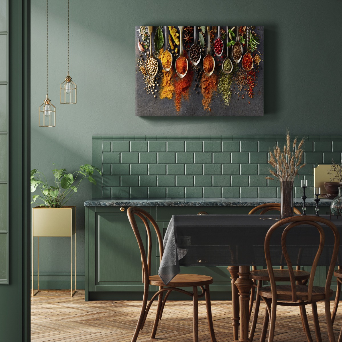 Specerijen op canvas 70x100 