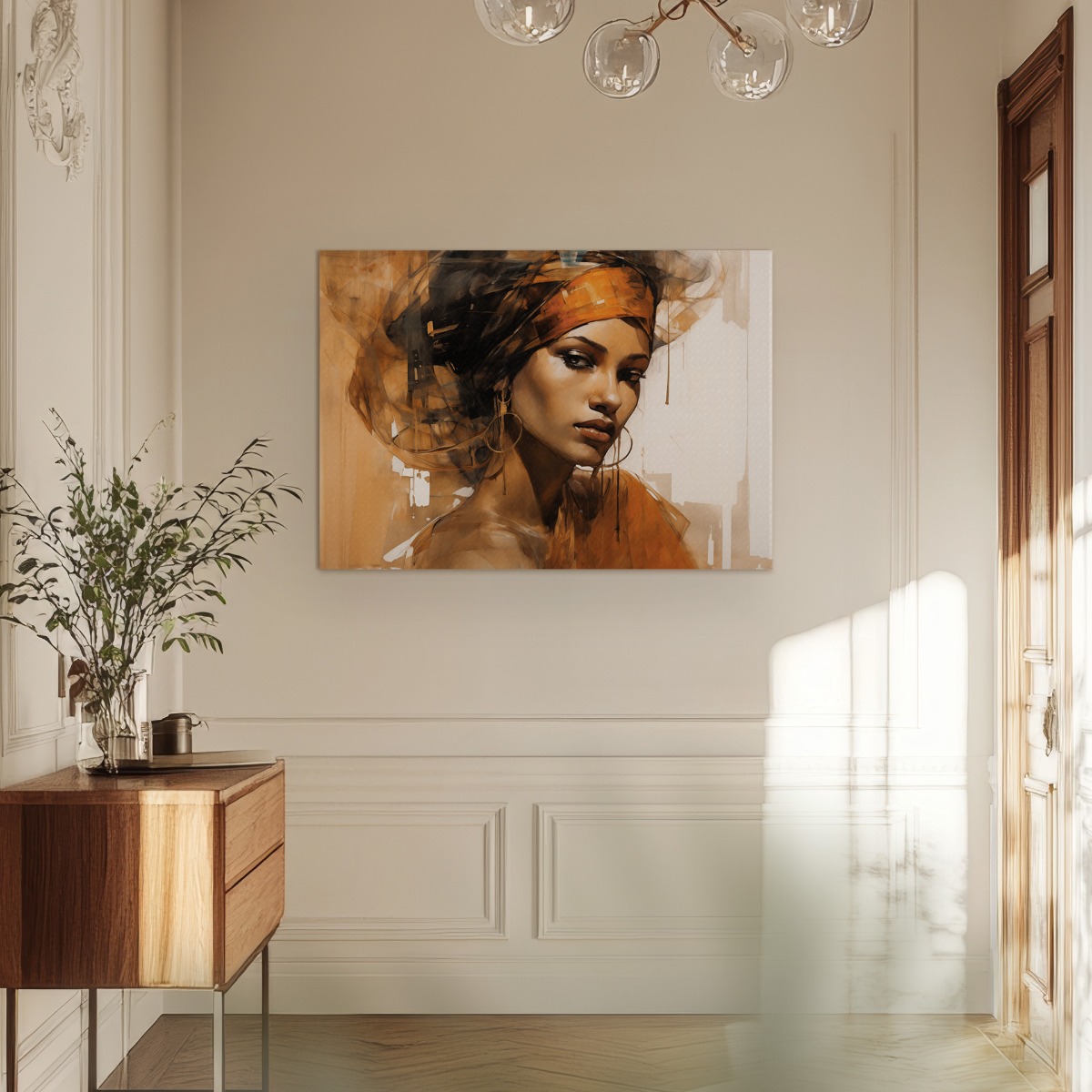 Stylish woman II op canvas 70x100 
