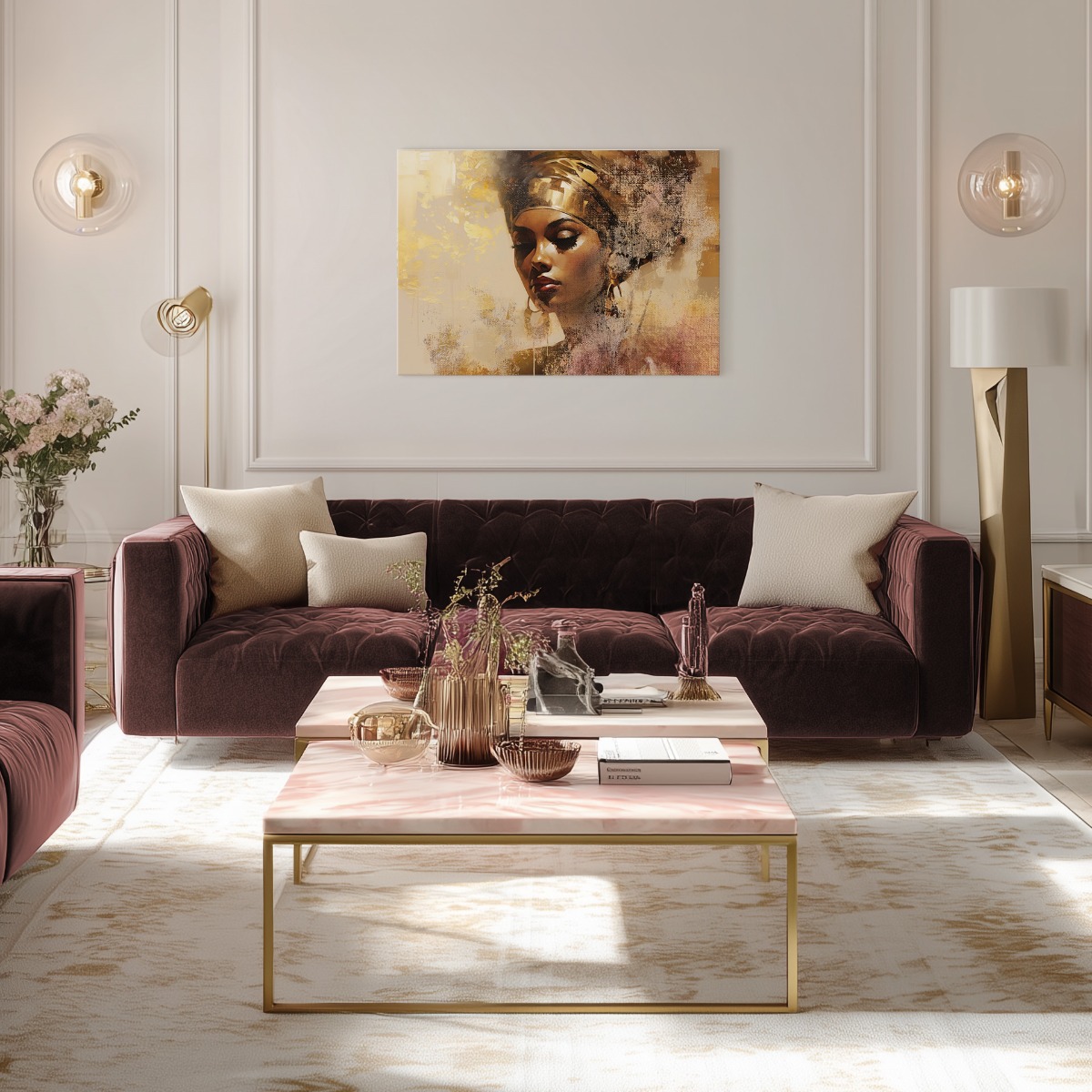 Golden queen op canvas 70x100 