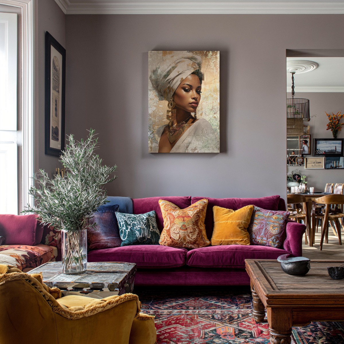 Lady shy op canvas 70x100 