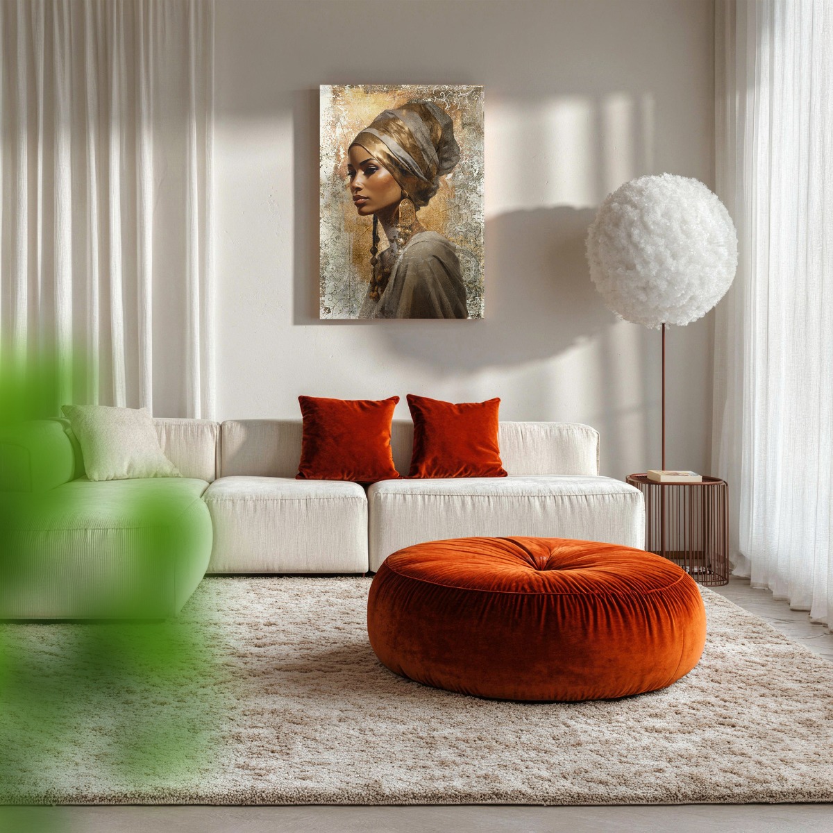 Lady shy II op canvas 70x100 