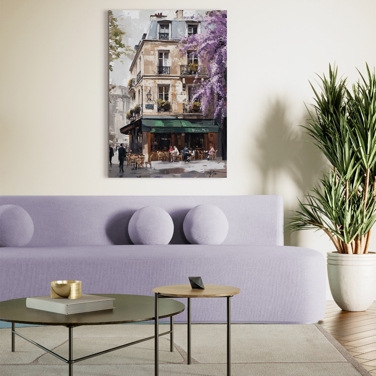 Stadsgezicht France op canvas 70x100 