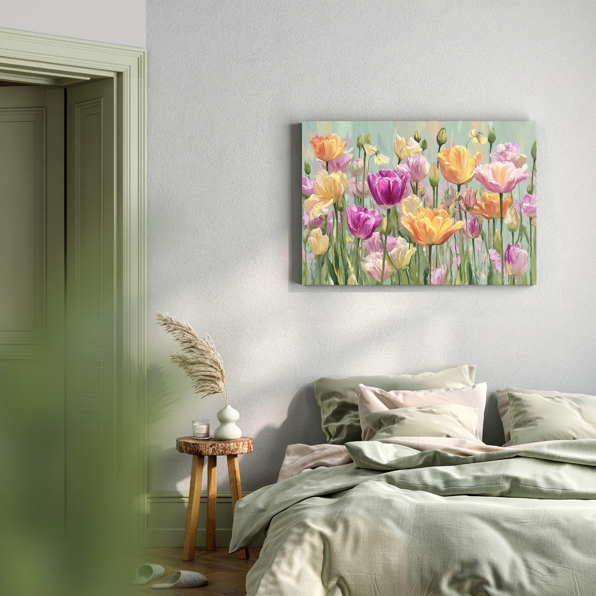 Tulpen op canvas 70x100 