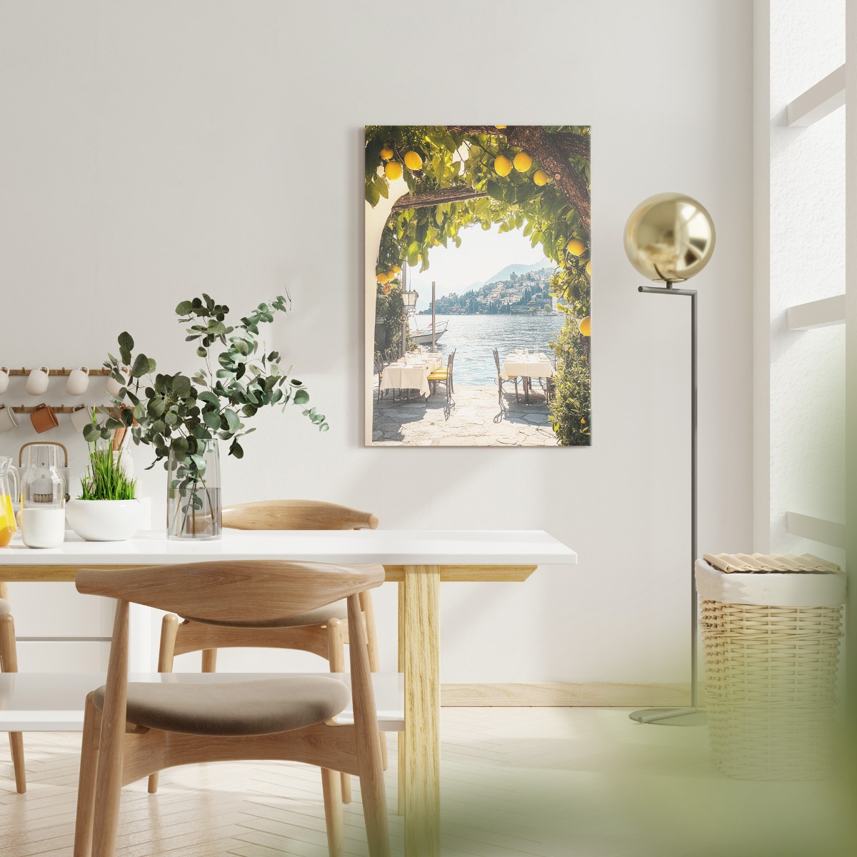 Doorkijk mediterranee op canvas 70x100 