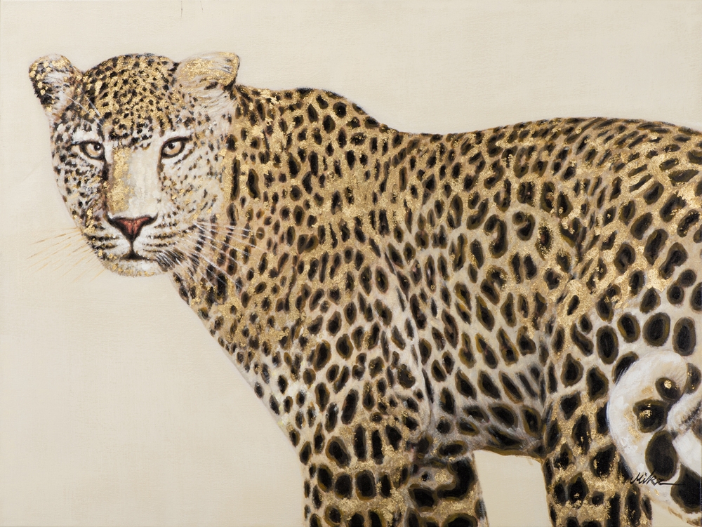 Schilderij luipaard 90x120