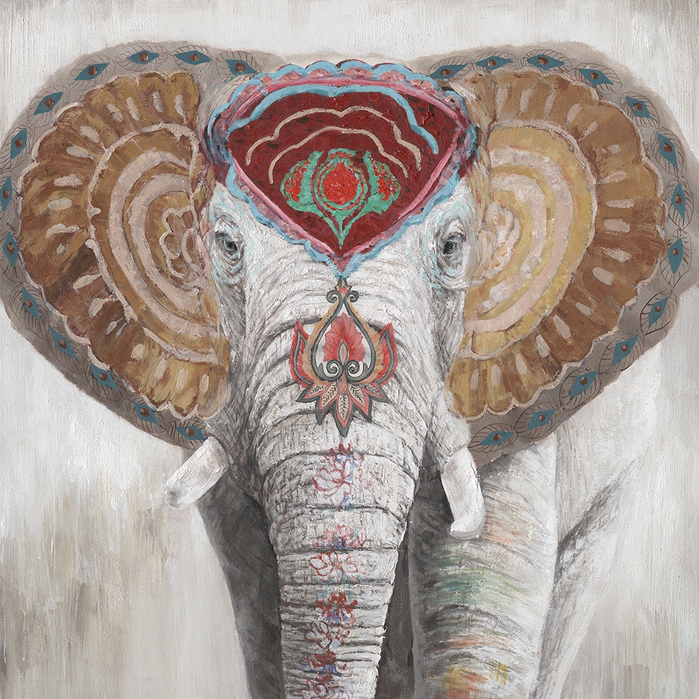 Schilderij olifant 100x100