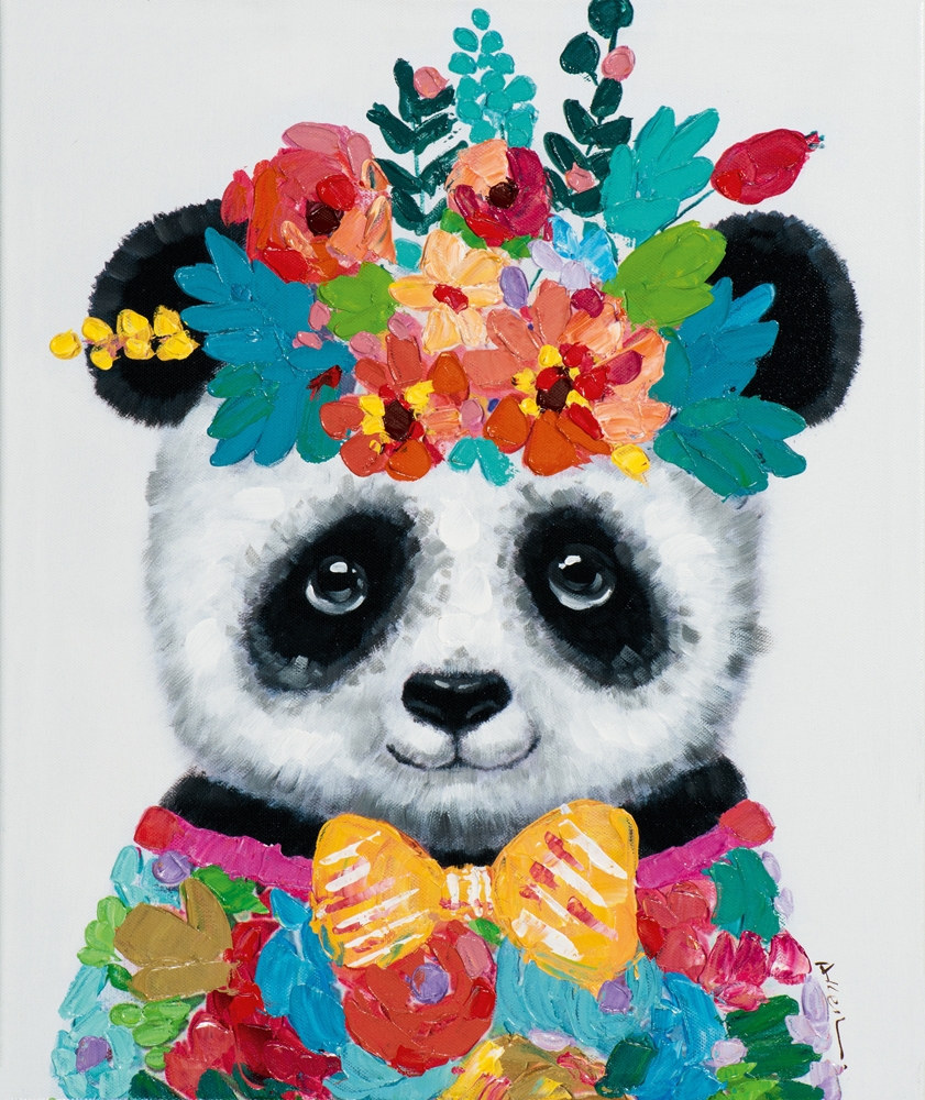 Schilderij panda 60x50