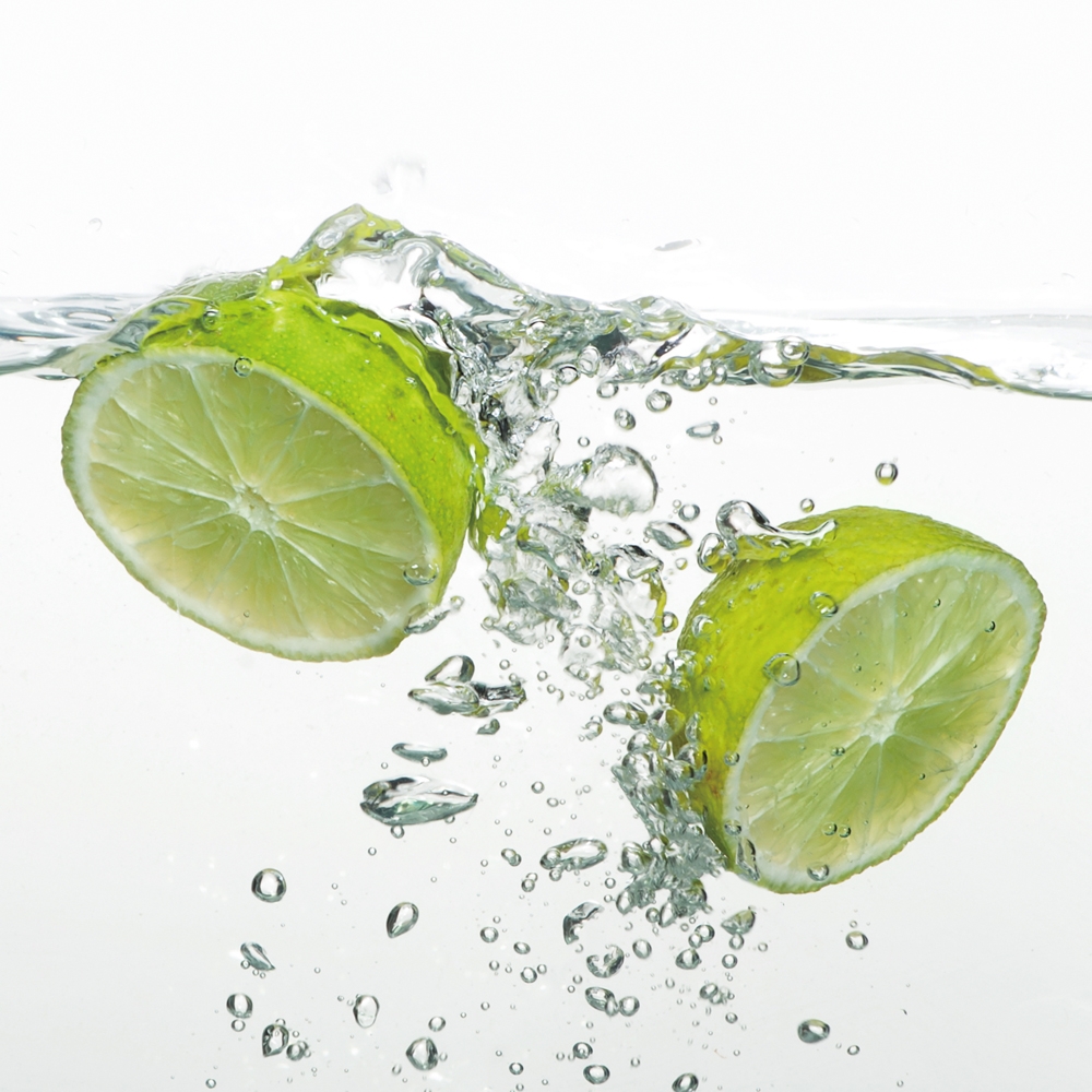 Lime splash op glas 60x60