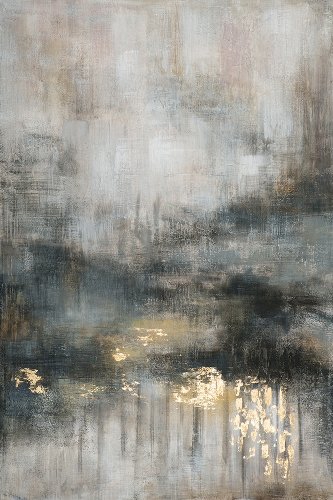 Schilderij abstract grijs 100x150
