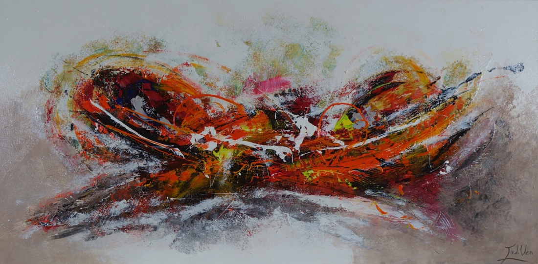  schilderij abstract 70x140