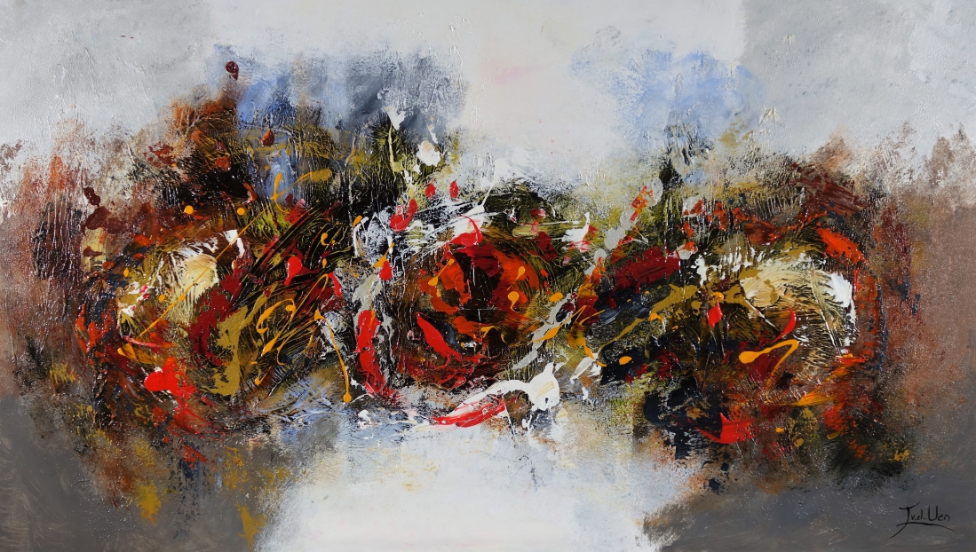 Schilderij abstract 80x140