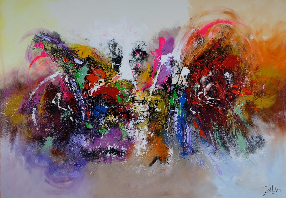 Schilderij abstract 100x140