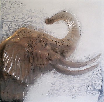 schilderij olifant 100x100