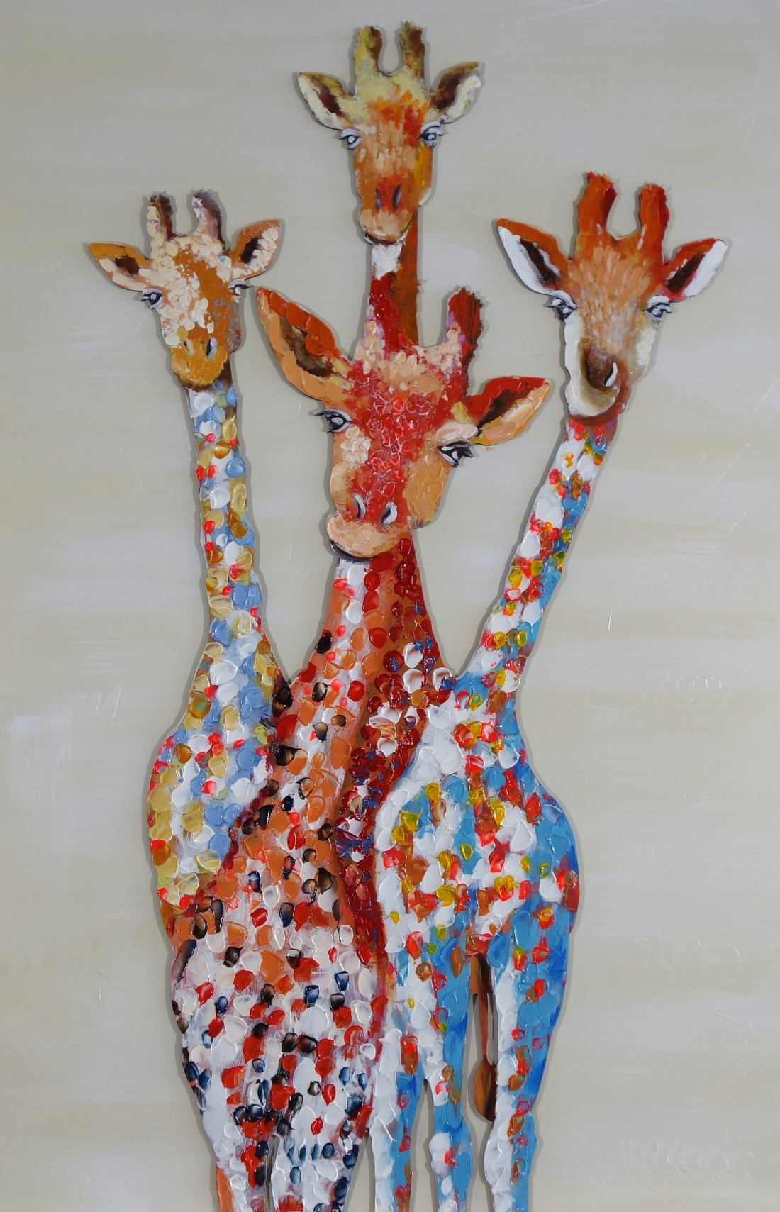 Schilderij giraffen 80x120