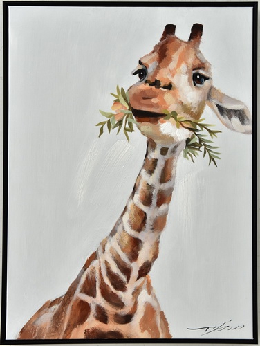 Schilderij giraffe 62x82