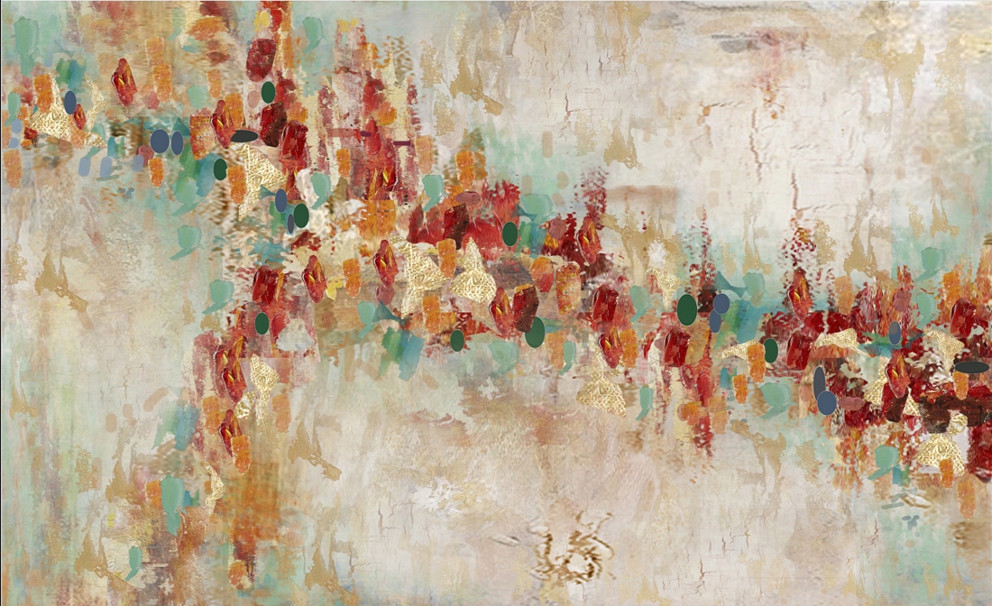 Schilderij abstract 110x180