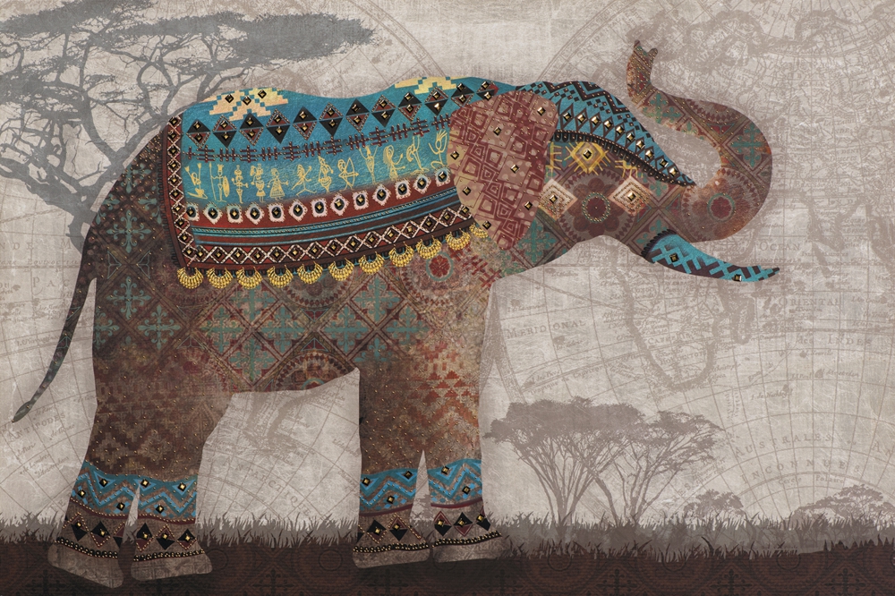 Schilderij olifant 60x90 