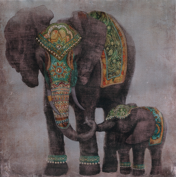 schilderij olifant 90x90