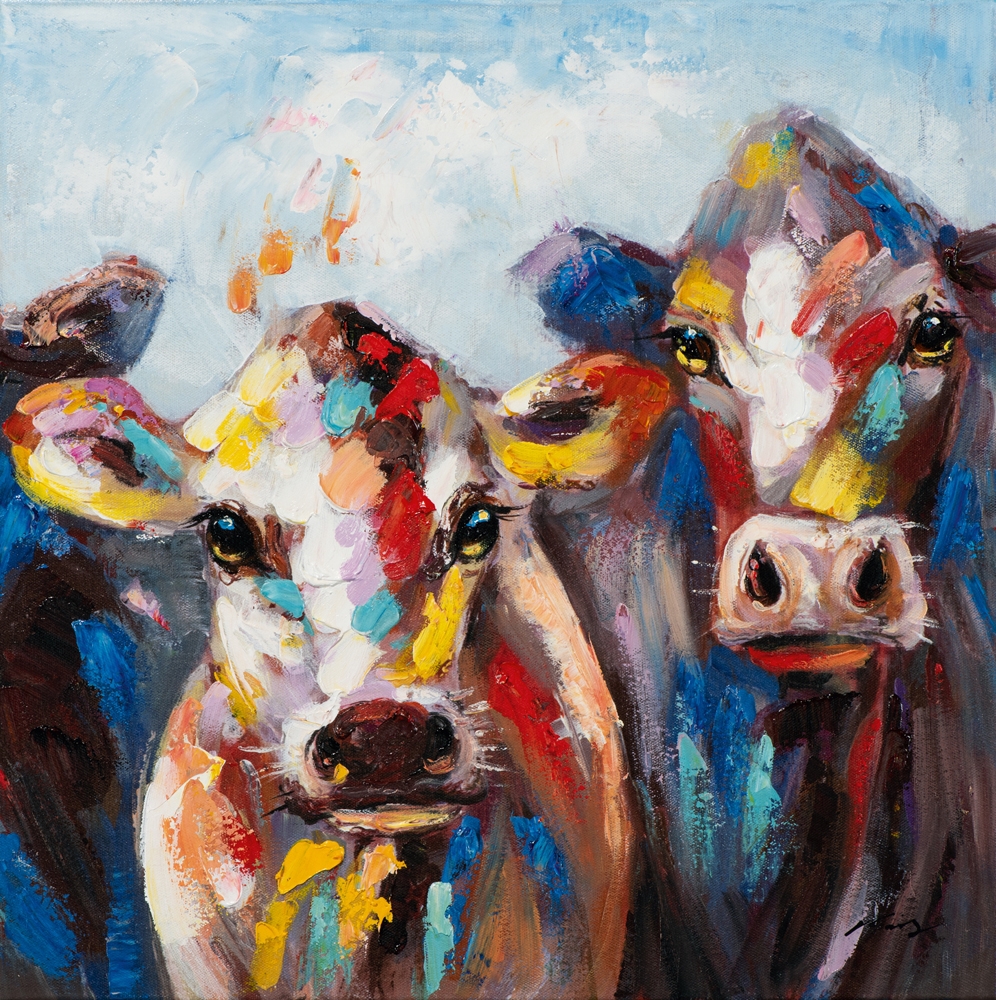 Schilderij koeien 60x60