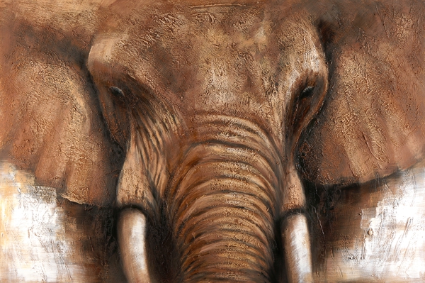 Schilderij olifant 100x150