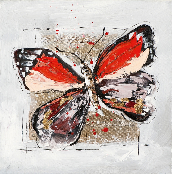schilderij vlinder 25x25