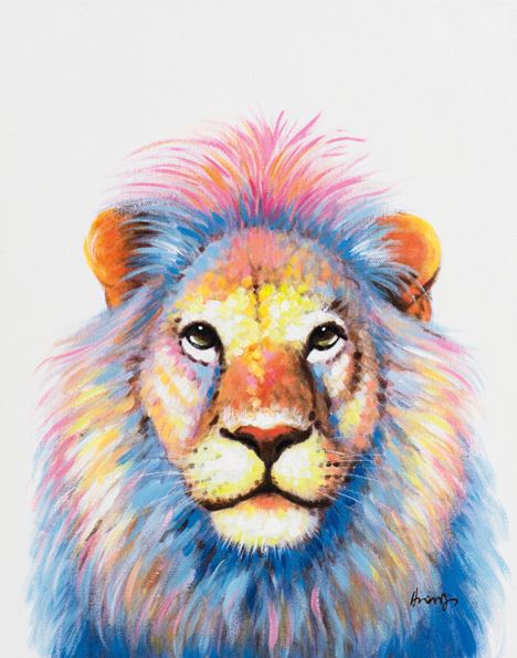 Schilderij leeuw 40x50