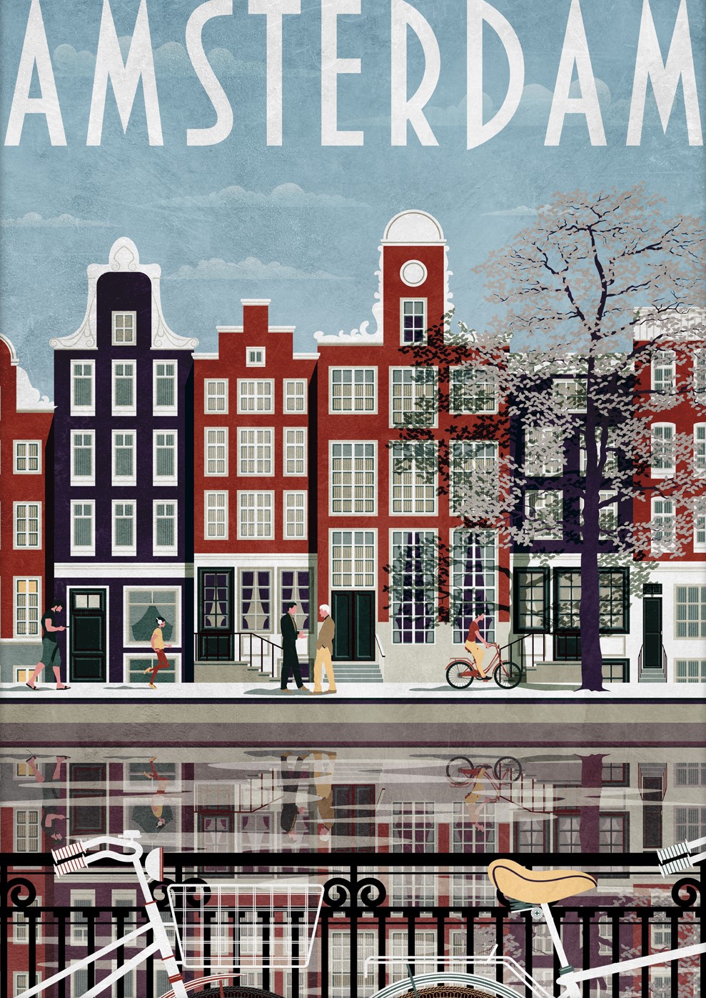 Schilderij Amsterdam 75x100