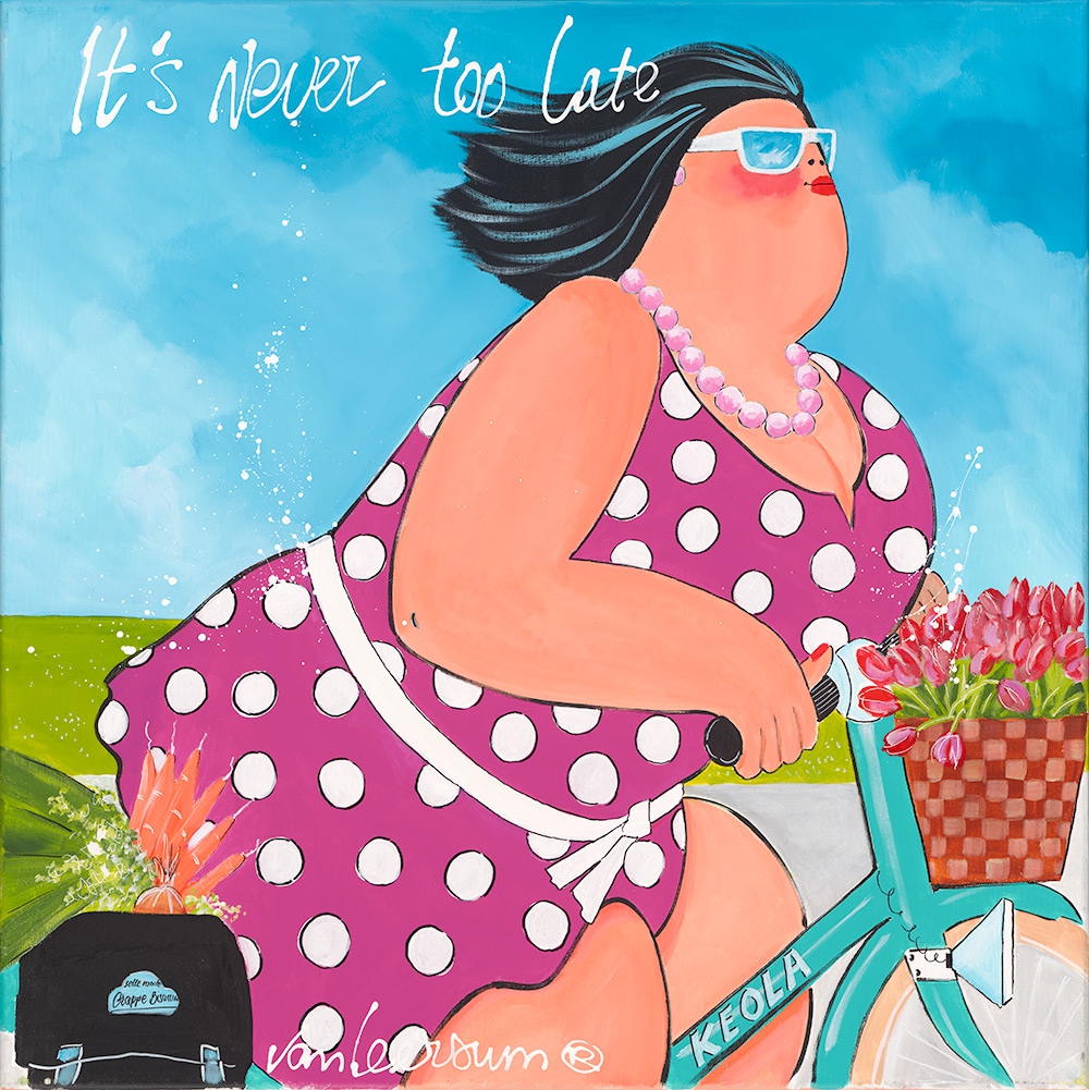 Dikke Dames 'It's never too late' 70x70