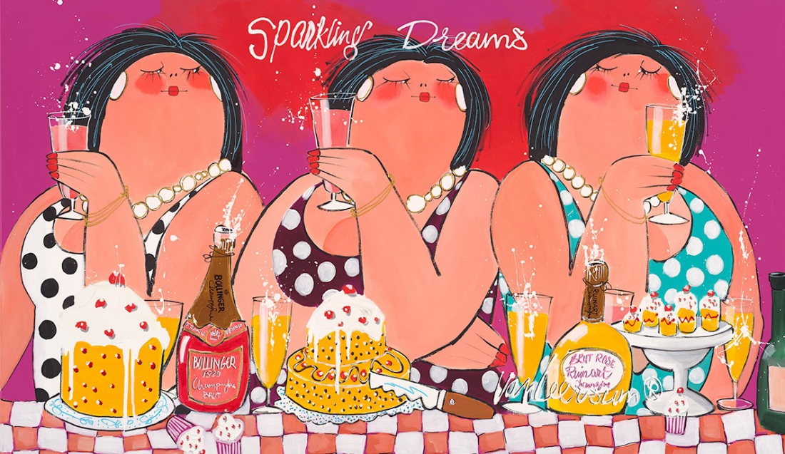 Dikke Dames 'Sparkling dreams' 70x140