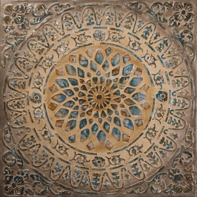 Schilderij mandala oriental 100x100