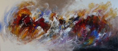 Schilderij abstract 70x160