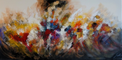  Schilderij abstract 100x200