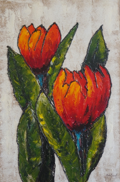 Schilderij tulpen 80x120
