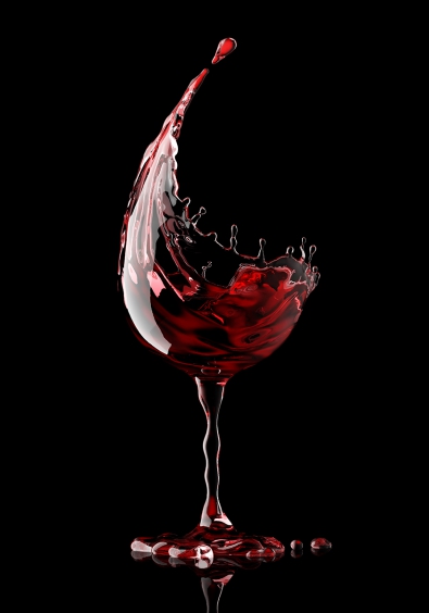 Wine splash op glas 70x100