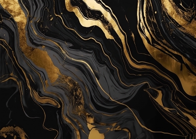 Black gold marble op glas 70x100