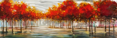 schilderij bomen 50x150 