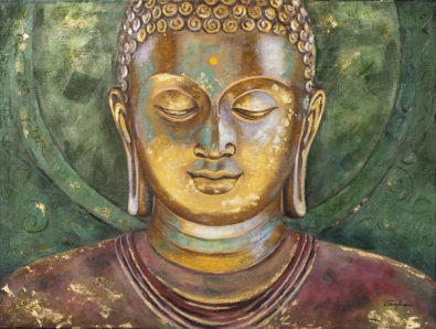 Schilderij Boeddha 90x120