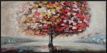 Schilderij levensboom 70x140