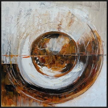 Schilderij abstracte cirkel 100x100