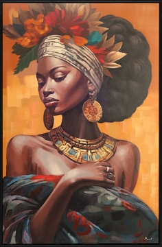 schilderij afrikaanse vrouw 2 100x150