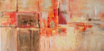 Schilderij abstract 70x140