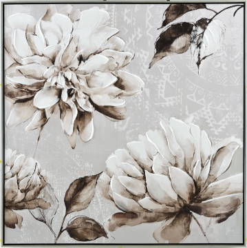 Schilderij bloemen 102x102