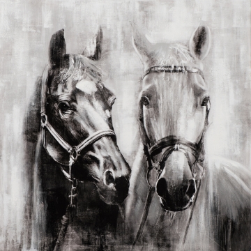 Schilderij paarden 80x80