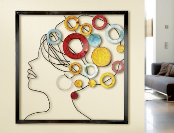 Metalen wandobject figuratief 60x60
